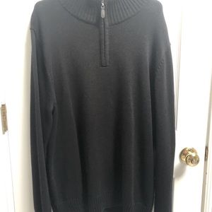 Navy 1/4 zip mens LL Bean sweater